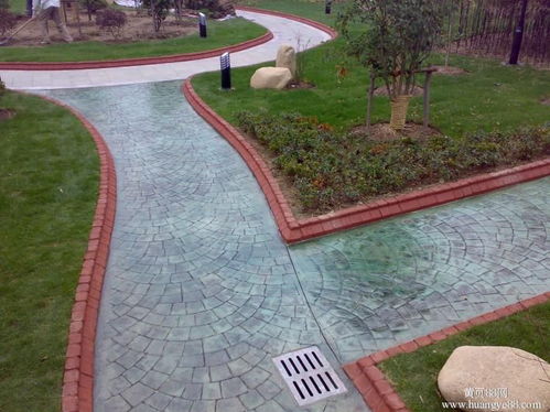 苏州市彩色水泥压模地坪,艺术压花路面